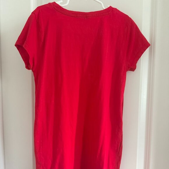 Tommy Hilfiger Girls T-Shirt Dress Cotton Crew Neck RED Size M (8-10) - Preloved - Picture 2 of 7